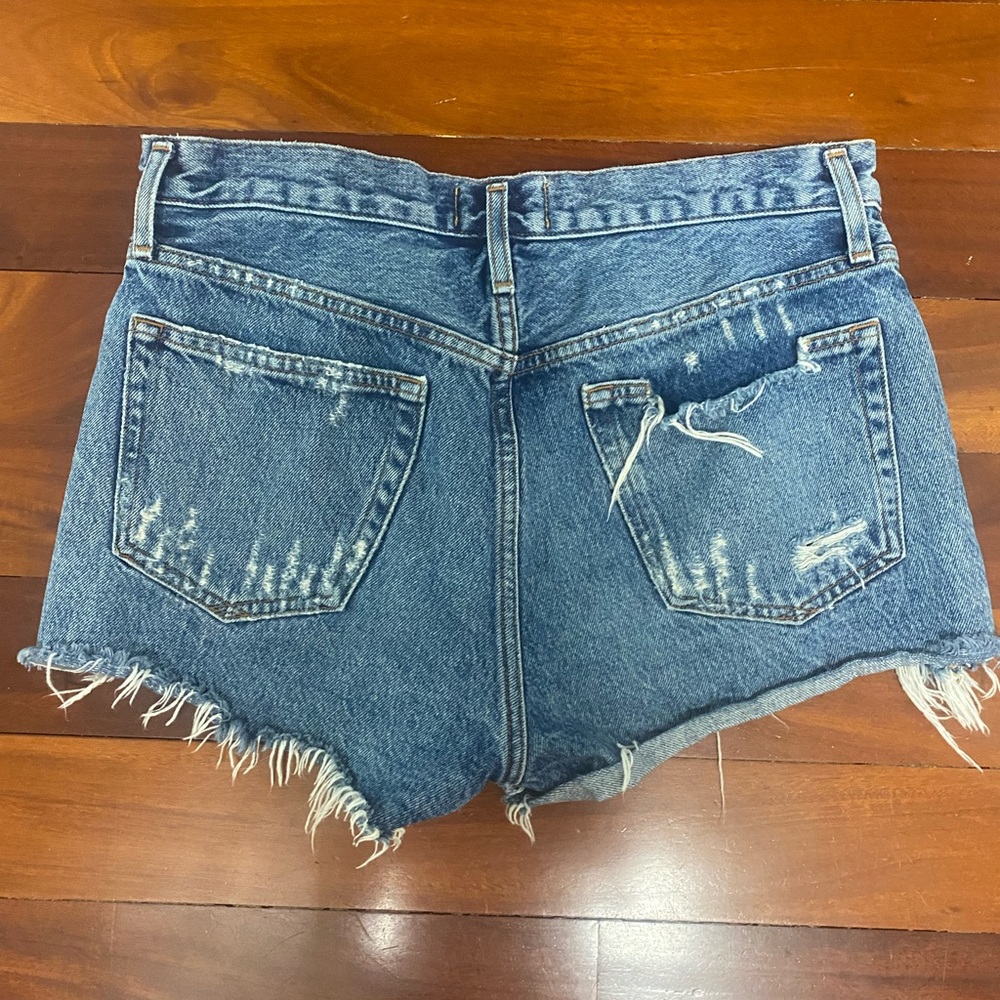 Agolde Parker cut off denim shorts medium wash